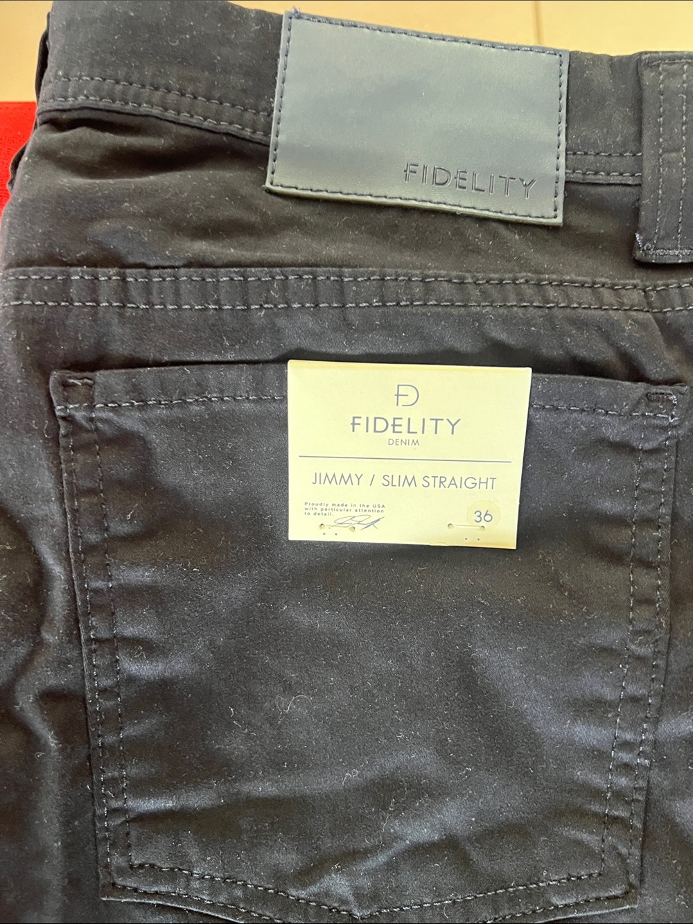 Fidelity Strife Blue Jimmy Slim Straight Jeans Size 36 waist NWT